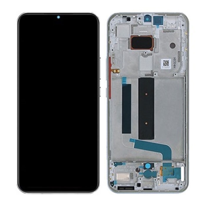 Γνήσια Οθόνη LCD με Μηχανισμό Αφής και Πλαίσιο για Xiaomi Mi 10 Lite 56000500J900 (Service Pack) - Χρώμα: Λευκό