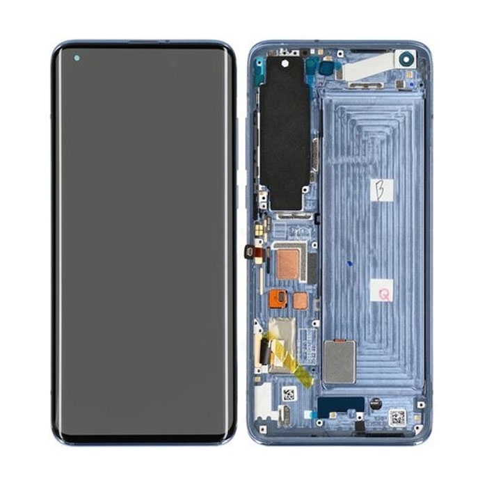 Γνήσια Οθόνη LCD με Μηχανισμό Αφής και Πλαίσιο για Xiaomi Mi 10 Pro 56000400J100 / 56000K00J200 (Service Pack) - Χρώμα: Γκρι