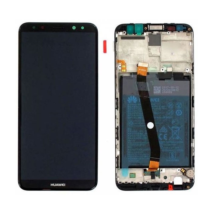 Γνήσια Οθόνη LCD με Μηχανισμό Αφής και Πλαίσιο με Μπαταρία για Huawei Mate 10 Lite (Service Pack) 02351PYX/02351QCY - Χρώμα: Μαύρο