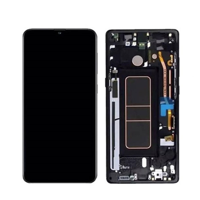 Γνήσια Οθόνη LCD με Μηχανισμό Αφής και Πλαίσιο για Samsung Galaxy M31 M315F GH82-22631A - Χρώμα: Black