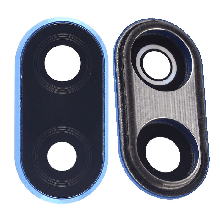 Τζαμάκι κάμερας (camera lens) με Πλαίσιο για Huawei P20 Lite - Χρώμα: Μπλε