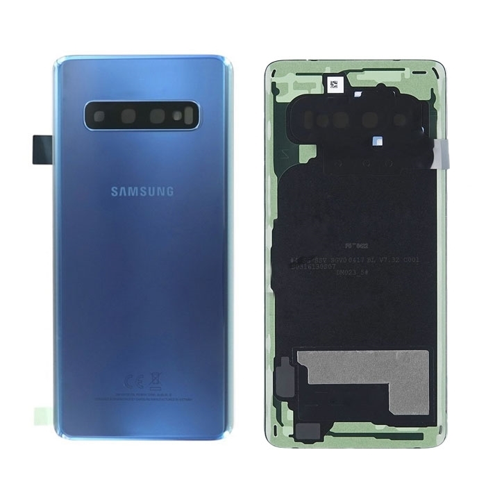 Γνήσιο Πίσω Καπάκι με Τζαμάκι Κάμερας για Samsung Galaxy S10 G973F GH82-18378C - Χρώμα: Μπλε