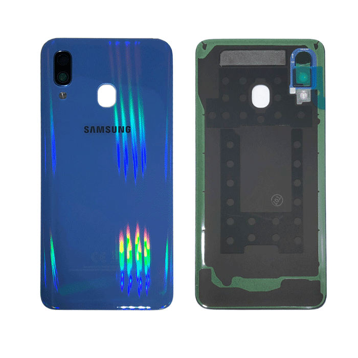 Γνήσιο Πίσω Καπάκι με Τζαμάκι Κάμερας για Samsung Galaxy A40 A405F GH82-19406C - Χρώμα: Μπλε
