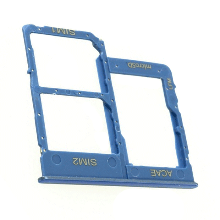 Γνήσια Υποδοχή Κάρτας Dual SIM και SD (SIM Tray Card Holder) για Samsung Galaxy A31 A315F GH98-45432D - Χρώμα: Μπλε