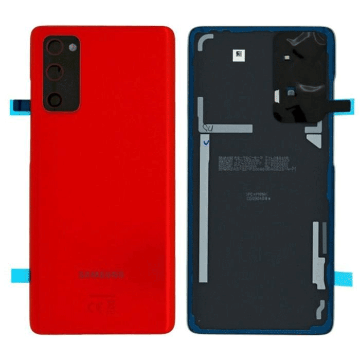 Γνήσιο Πίσω Καπάκι με Τζαμάκι Κάμερας για Samsung Galaxy S20 FE 4G G780/S20 FE 5G G781 GH82-24223E/GH82-24263E - Χρώμα: Cloud Red