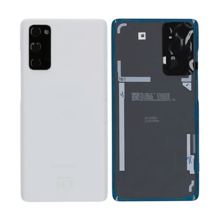 Γνήσιο Πίσω Καπάκι με Τζαμάκι Κάμερας για Samsung Galaxy S20 FE 4G G780/S20 FE 5G G781 GH82-24223B/GH82-24263B - Χρώμα: Cloud White