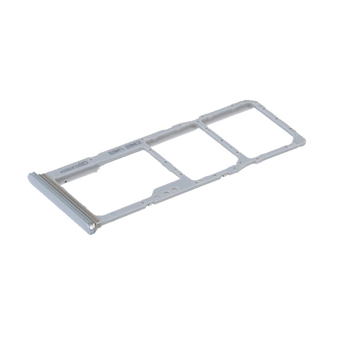 Γνήσια Υποδοχή Κάρτας Dual SIM και SD (SIM Tray Card Holder) για Samsung Galaxy A70 A705F GH98-44196B - Χρώμα: Λευκό
