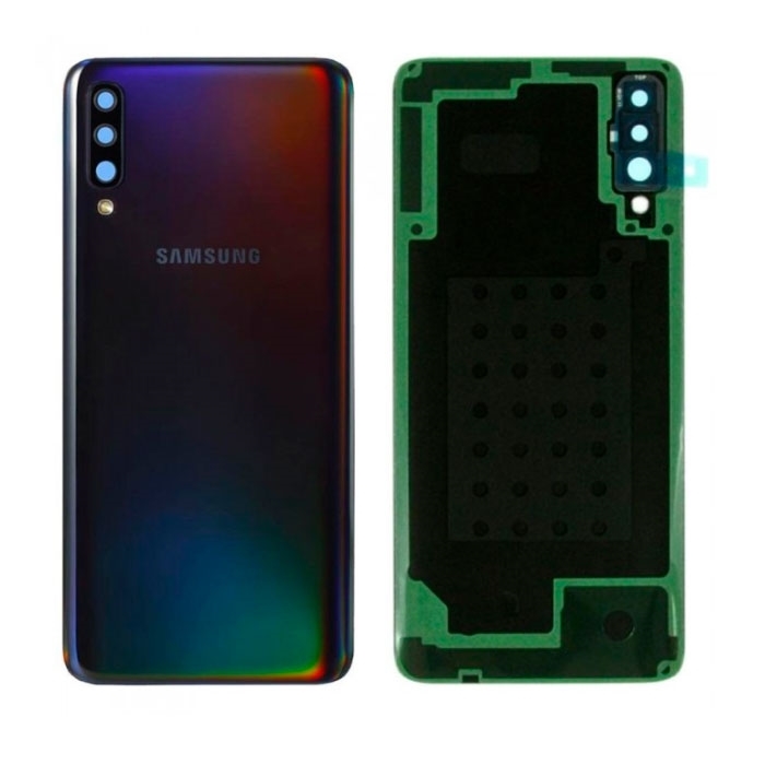 Γνήσιο Πίσω Καπάκι με Τζαμάκι Κάμερας για Samsung Galaxy A30s A307F GH82-20805A - Χρώμα: Μαύρο