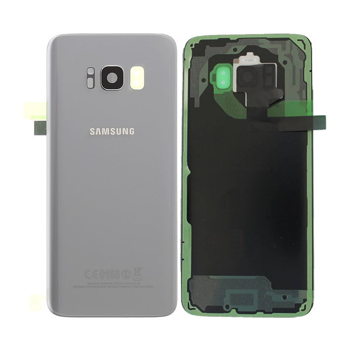 Γνήσιο Πίσω Καπάκι με Τζαμάκι Κάμερας για Samsung Galaxy S8 G950F GH82-13962B - Χρώμα: Ασημί