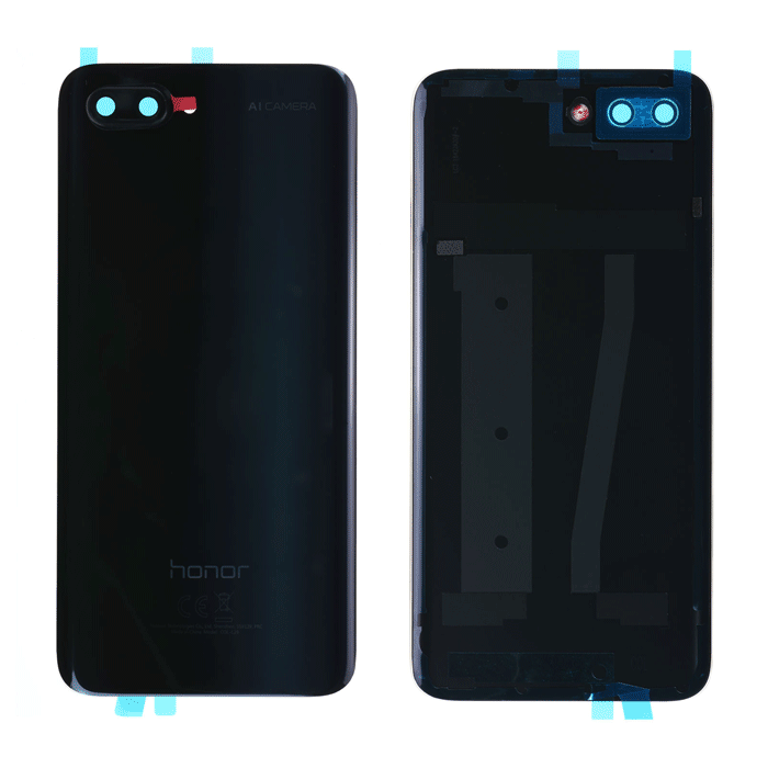 Γνήσιο Πίσω Καπάκι με Τζαμάκι Κάμερας για Huawei Honor 10 02351XPC - Χρώμα: Μαύρο