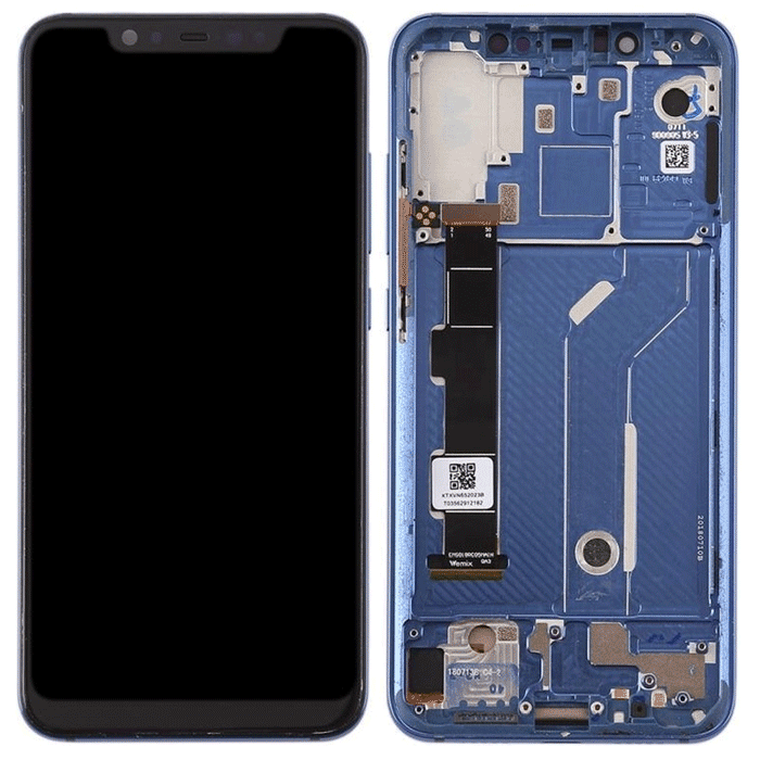 Γνήσια Οθόνη LCD με Μηχανισμό Αφής και Πλαίσιο για Xiaomi Mi 8 561010006033 (Service Pack) - Χρώμα: Μπλε