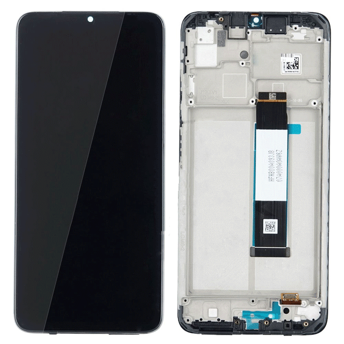 OEM Οθόνη LCD με Μηχανισμό Αφής και Πλαίσιο Xiaomi Redmi 9T - Χρώμα: Μαύρο