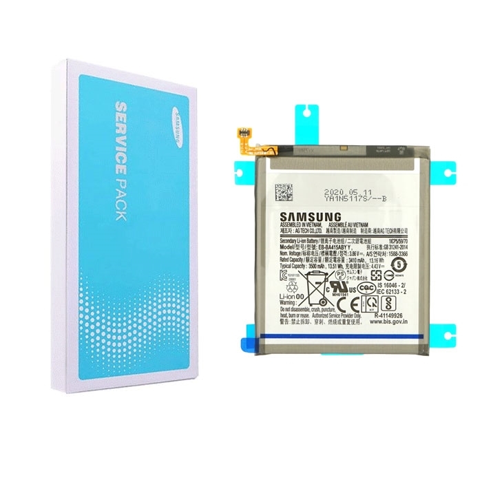Γνήσια Μπαταρία Samsung EB-BA415ABY για Samsung Galaxy A41 A415F 3500 mAh Service Pack GH82-22861A --> ( BAS )