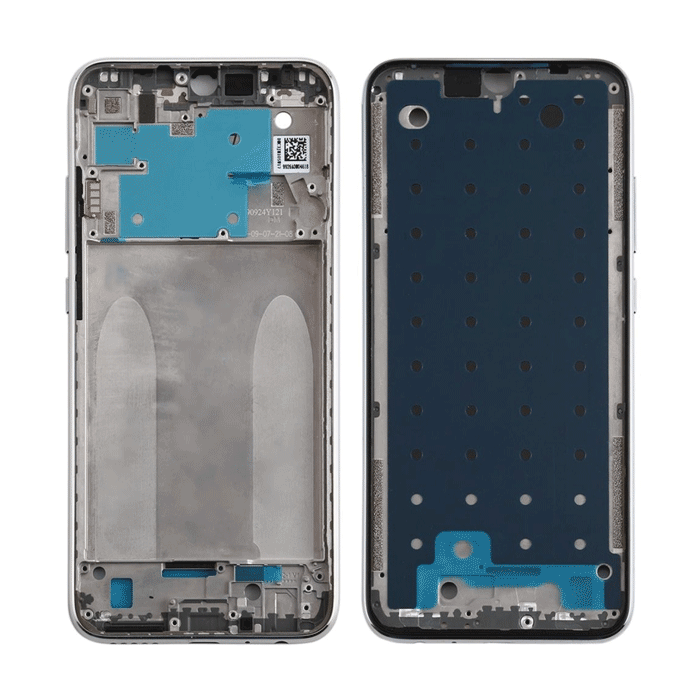 Μπροστινό Πλαίσιο Οθόνης Front LCD Frame για Xiaomi Redmi note 8 - Χρώμα: Ασημί