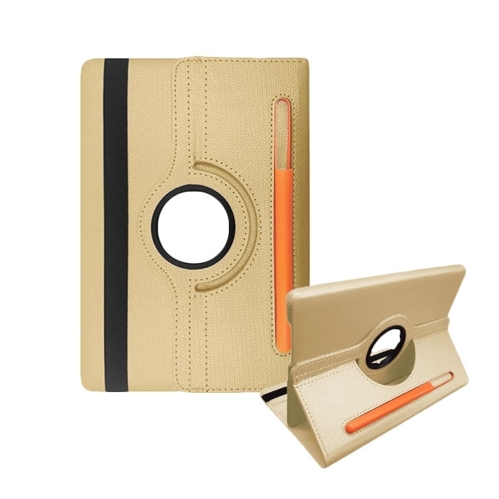 Θήκη Rotating 360 Stand with pencil Case για Samsung Galaxy T310 - Χρώμα: Χρυσό