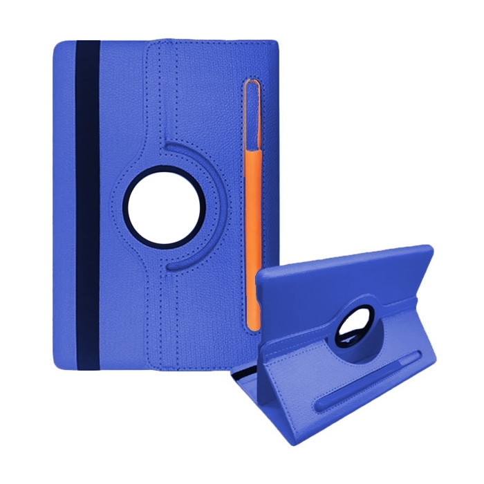 Θήκη Rotating 360 Stand with Pencil Case για Samsung T870 / T875 / X700 Galaxy Tab S7 / S8 11" - Χρώμα: Σκούρο Μπλε
