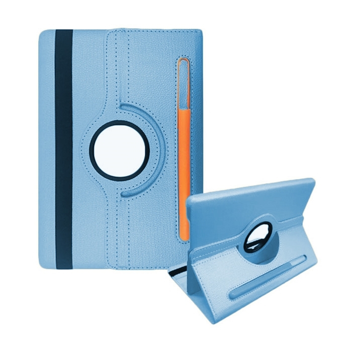 Θήκη Rotating 360 Stand with Pencil Case για Samsung Galaxy T510/T515 - Χρώμα: Γαλάζιο