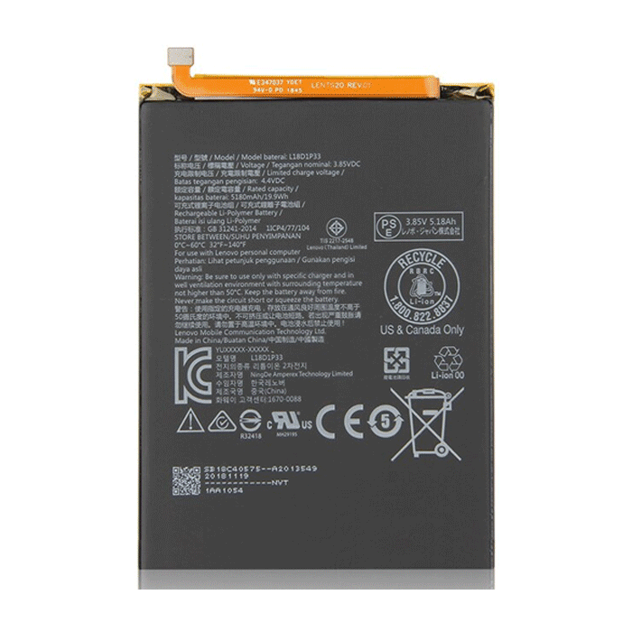 Μπαταρία Lenovo L18D1P33 για Lenovo Tab V7 PB-6505M - 5050 mAh