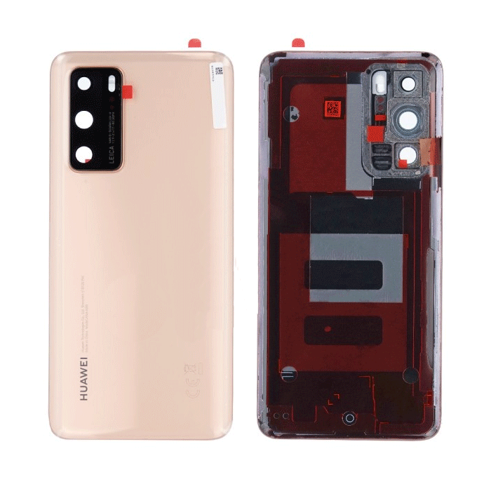 Γνήσιο Πίσω Καπάκι με Τζαμάκι Κάμερας για Huawei P40 02353MGD - Χρώμα: Blush Gold