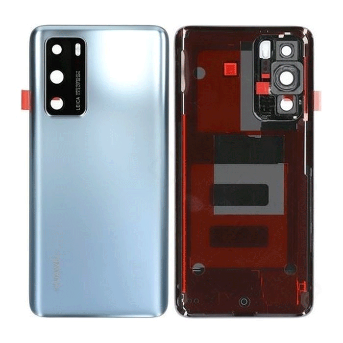 Γνήσιο Πίσω Καπάκι με Τζαμάκι Κάμερας για Huawei P40 02353MGF - Χρώμα: Frost Silver