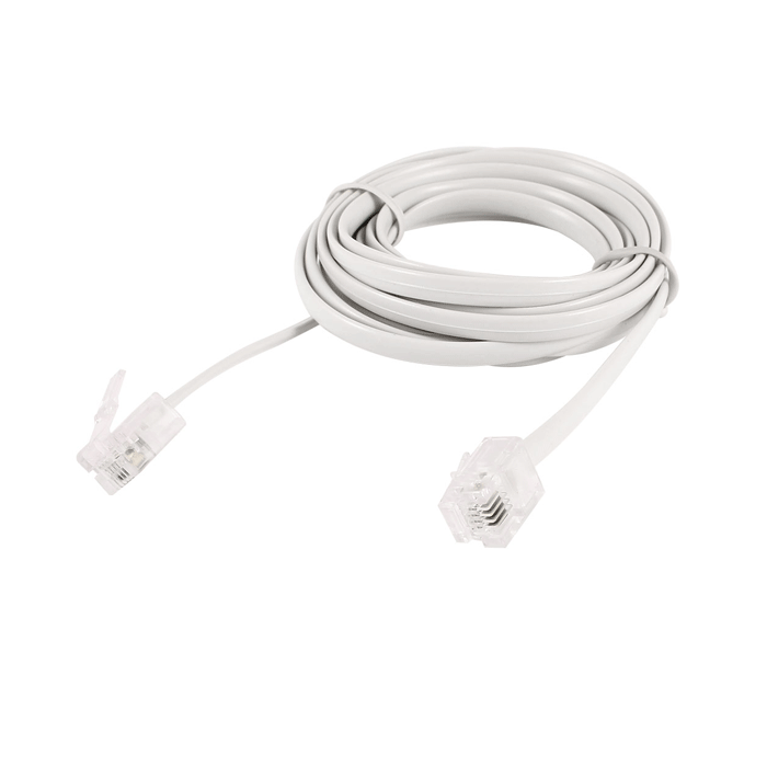Καλώδιο Σταθερού Τηλεφώνου / Telephone Cable 5μ -Χρώμα: White