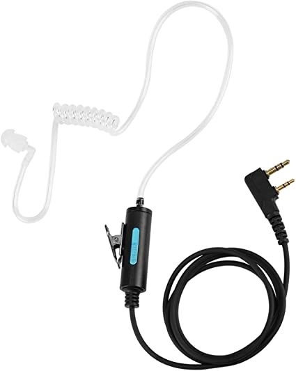 Ακουστικά τύπου Earpiece Security for BAOFENG διαφανές με μικρόφωνο PTT Acoustic Tube 2 Pin