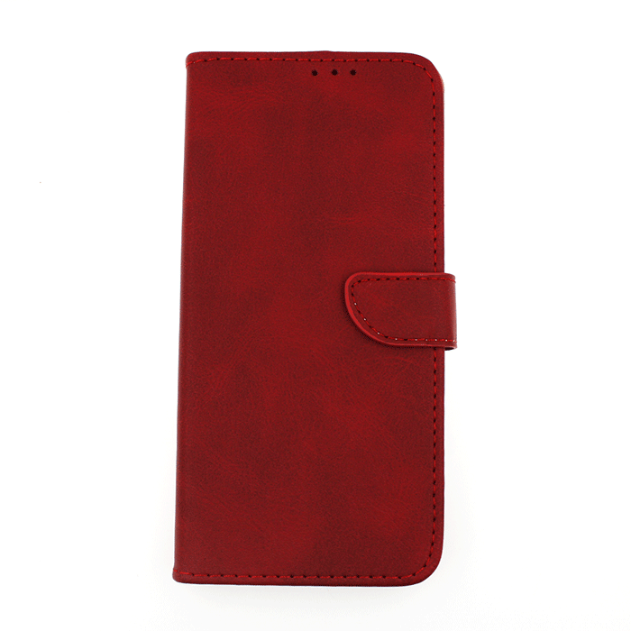 Θήκη Βιβλίο / Leather Book Case with Clip για Xiaomi Redmi 9Α - Χρώμα: Κόκκινο