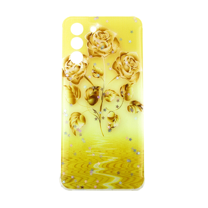 Θήκη Πλάτης Σιλικόνης για Samsung Galaxy S21 G991B - Σχέδιο: Κίτρινα Λουλούδια