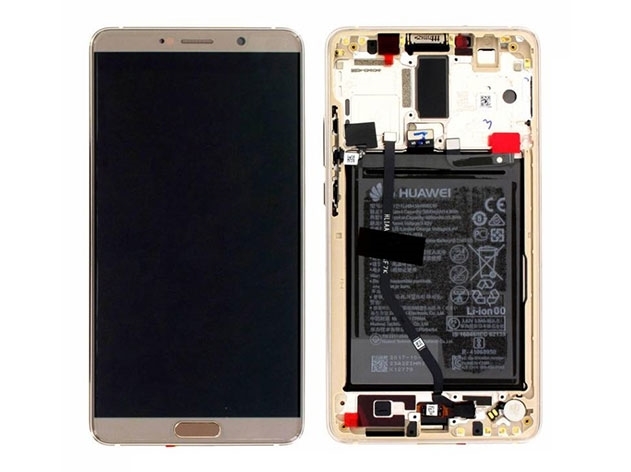 Γνήσια Οθόνη LCD με Μηχανισμό Αφής και Πλαίσιο με Μπαταρία για Huawei Mate 10 (Service Pack) 02351PNS - Χρώμα: Μπρονζέ