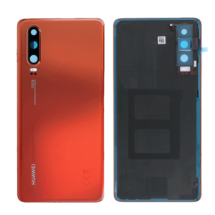 Γνήσιο Πίσω Καπάκι με Τζαμάκι Κάμερας για Huawei P30 02352NMQ - Χρώμα: Amber Sunrise