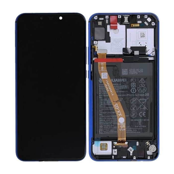 Γνήσια Οθόνη LCD με Μηχανισμό Αφής και Πλαίσιο με Μπαταρία για Huawei P Smart Plus/Nova 3i (Service Pack) 02352BUH - Χρώμα: Μπλε