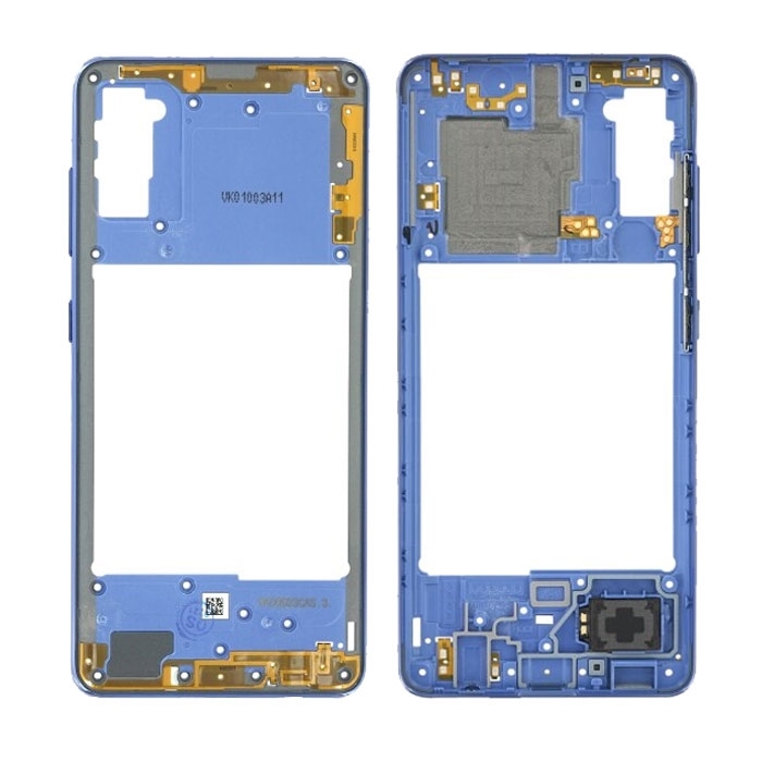 Γνήσιο Μεσαίο Πλαίσιο Middle Frame για Samsung Galaxy Α41 A415 GH98-45511D - Χρώμα: Μπλε