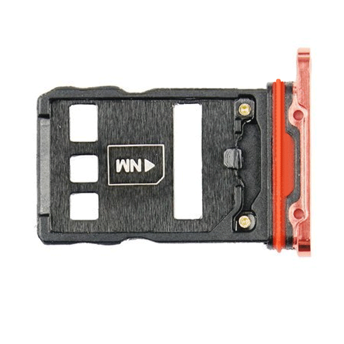 Γνήσια Υποδοχή Κάρτας SIM και SD (SIM Tray) για Huawei P30 Pro 51661MFG -Χρώμα: Amber Red