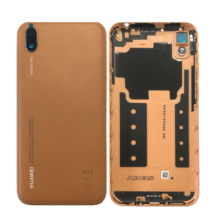 Γνήσιο Πίσω Καπάκι με Τζαμάκι Κάμερας για Huawei Y5 2019 97070WGL - Χρώμα: Καφέ