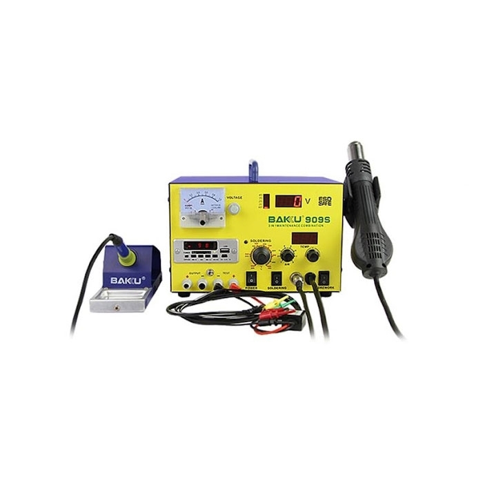 BAKU BK-909s Σταθμος Συγκόλλησης και Θερμού Αέρα / Professional hot air heating and soldering iron machine