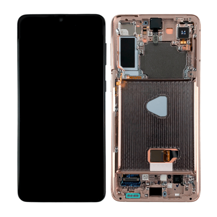 Γνήσια Οθόνη AMOLED με Μηχανισμό Αφής και Πλαίσιο για Samsung Galaxy S21 Plus (G996B) GH82-24554B - Χρώμα: Βιολετί