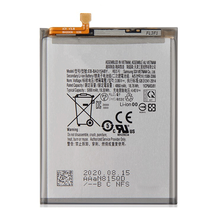 Μπαταρία EB-BA315ABY Συμβατή με Samsung Galaxy A31 A315F - 5000 mAh