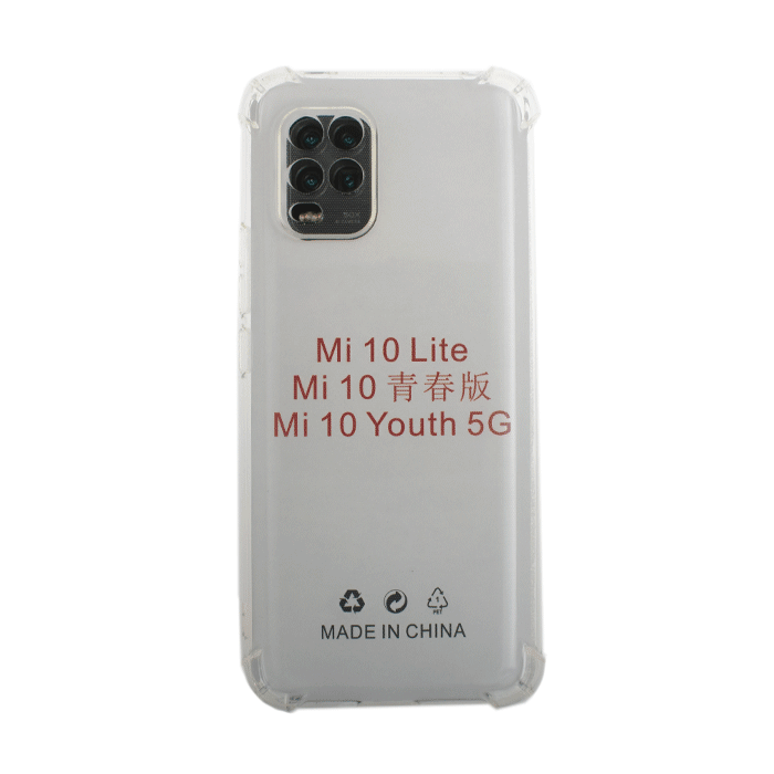 Θήκη Πλάτης Σιλικόνης Anti Shock 1.5mm για Xiaomi Mi 10 Lite - Χρώμα: Διαφανές