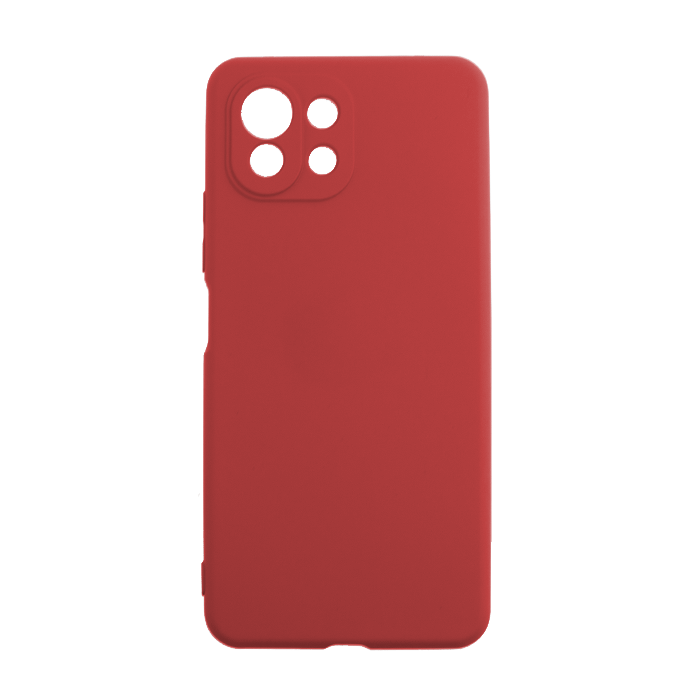 Θήκη Πλάτης Σιλικόνης Soft Back Cover για Xiaomi Mi 11 Lite - Χρώμα: Κόκκινο