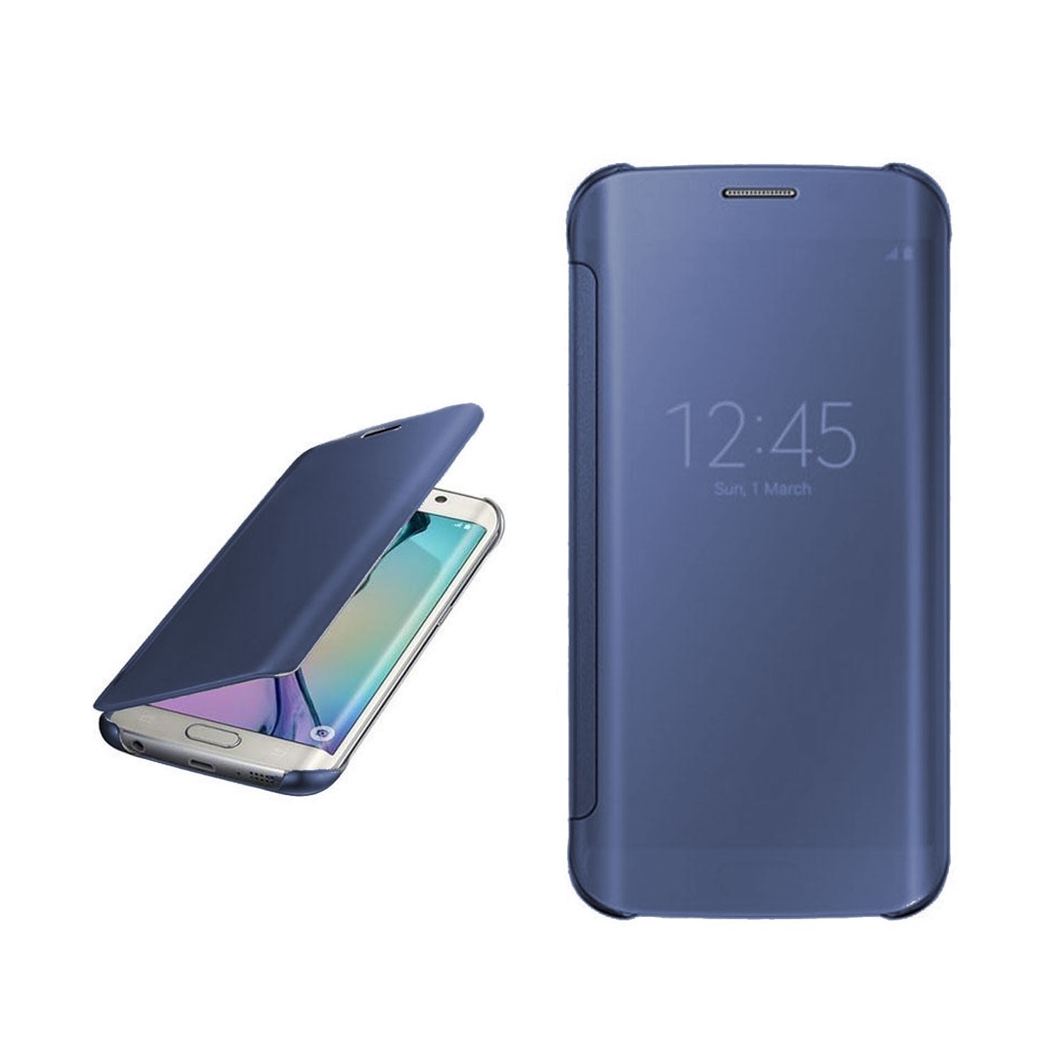 Θήκη Clear View για Samsung J510F Galaxy J5 2016 - Χρώμα: Μπλε