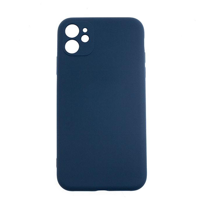 Θήκη Πλάτης Σιλικόνης Soft Back Cover για iPhone 11 - Χρώμα: Σκούρο Μπλέ