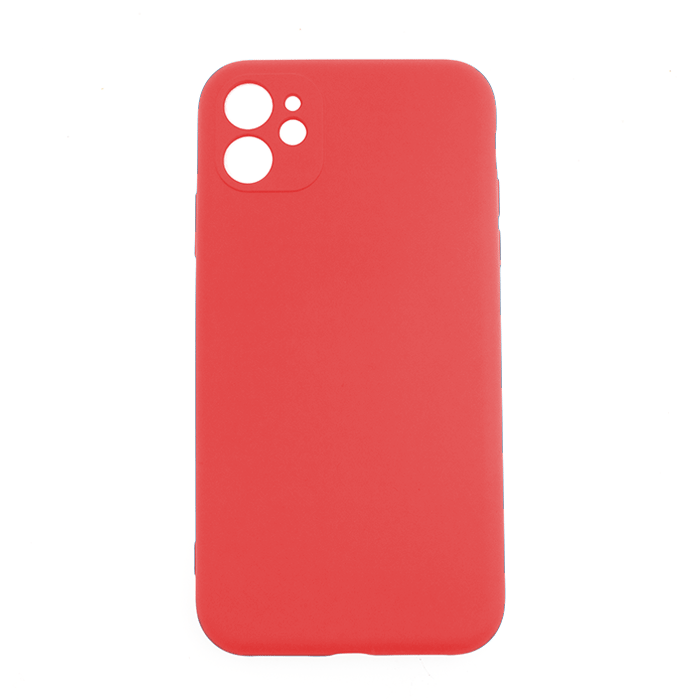 Θήκη Πλάτης Σιλικόνης Soft Back Cover για iPhone 11 - Χρώμα: Κόκκινο