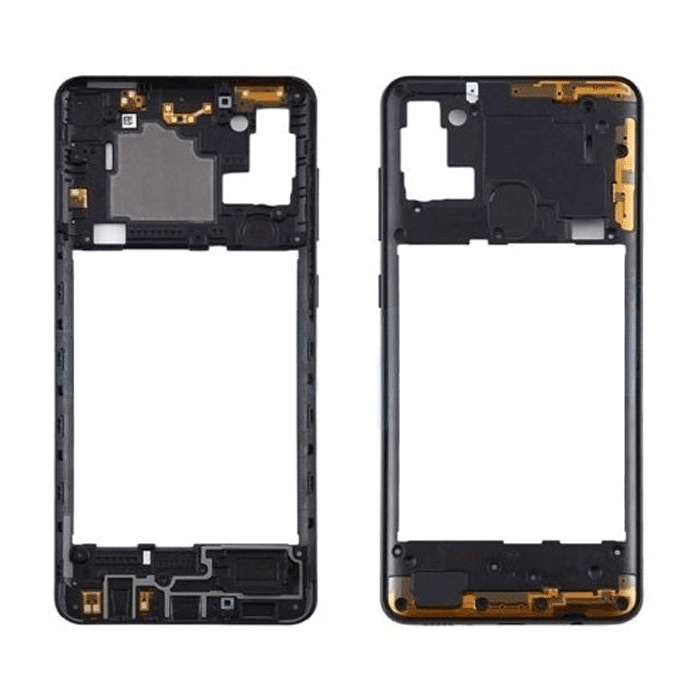 Μεσαίο Πλαίσιο με Καλωδιοταινία Middle Frame with Flex για Samsung Galaxy A21s WITH FLEX - Χρώμα: Μαύρο