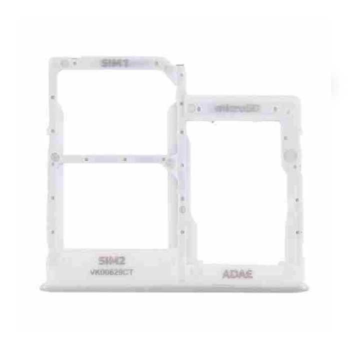 Υποδοχή Κάρτας Dual SIM και SD (SIM Tray) για Samsung Galaxy A41 A415 - Χρώμα: Λευκό