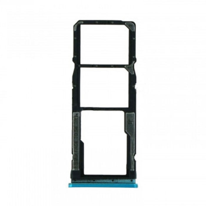 Υποδοχή κάρτας Dual SIM και SD Tray για Xiaomi Redmi Note 9s / Note 9 Pro - Χρώμα: Aurora Blue