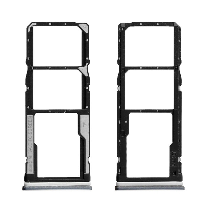 Υποδοχή κάρτας Dual SIM και SD Tray για Xiaomi Redmi Note 9 - Χρώμα: Γκρι