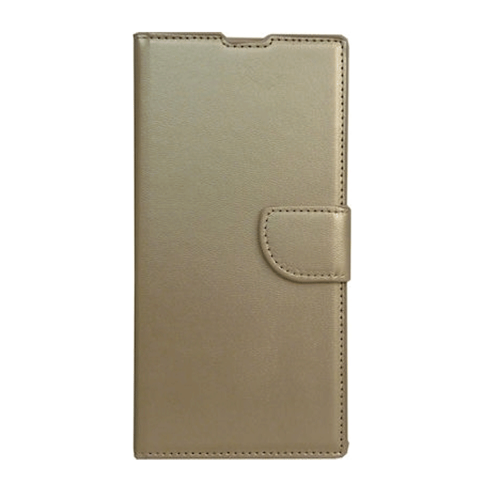 Θήκη Βιβλίο / Leather Book Case με Clip για Sony Xperia X - Χρώμα: Χρυσό