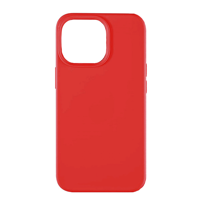 Θήκη Πλάτης Σιλικόνης Matte Back Cover για Apple iPhone 13 / 13 Pro 6.1 - Χρώμα: Κόκκινο