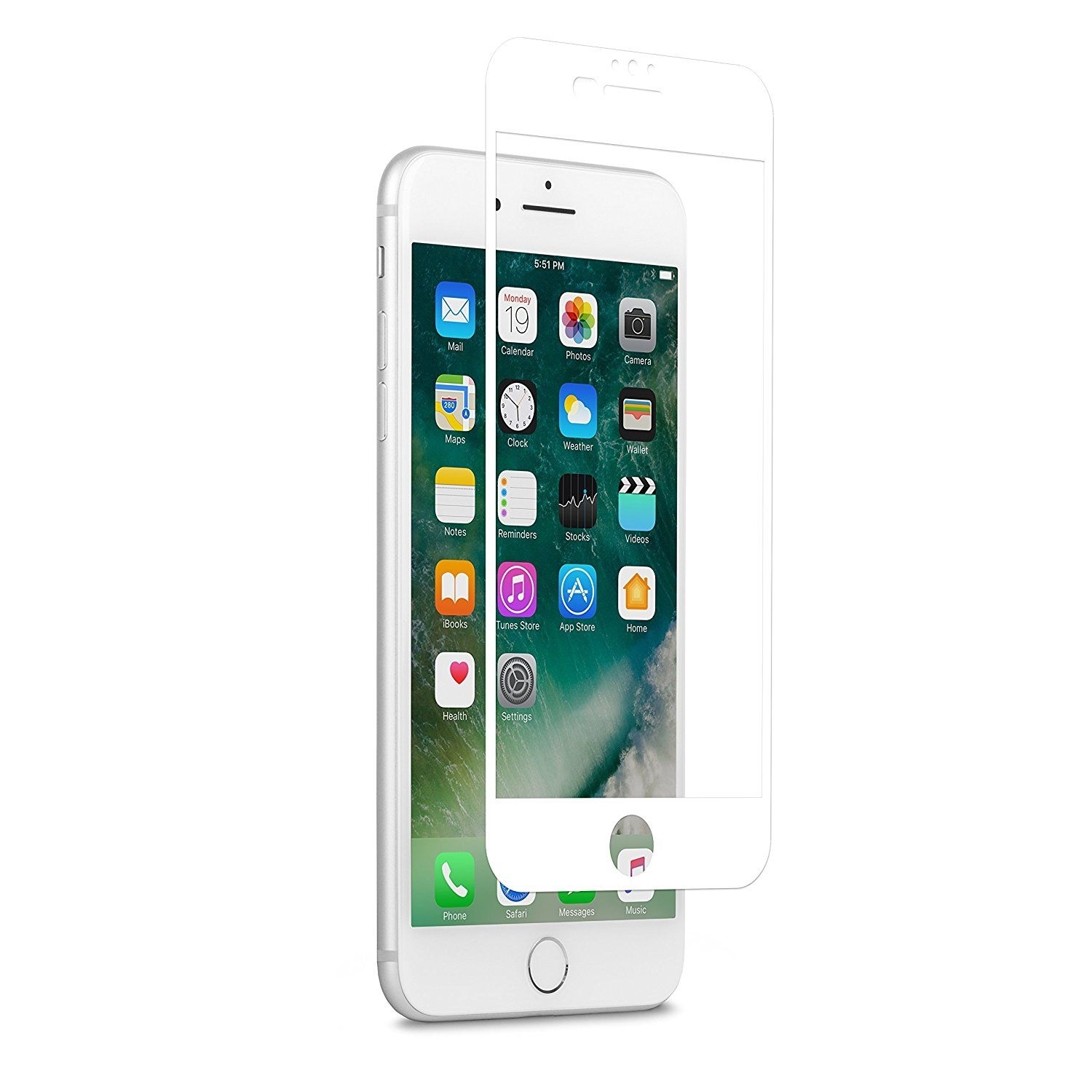 Προστασία Οθόνης 5D Full Face Tempered Glass for Apple iPhone 7/ 8 - Χρώμα: Λευκό