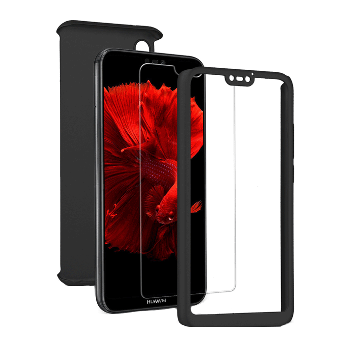 Θήκη 360 Full Protection Πλαστική για Huawei P20 Lite - Χρώμα: Μαυρό